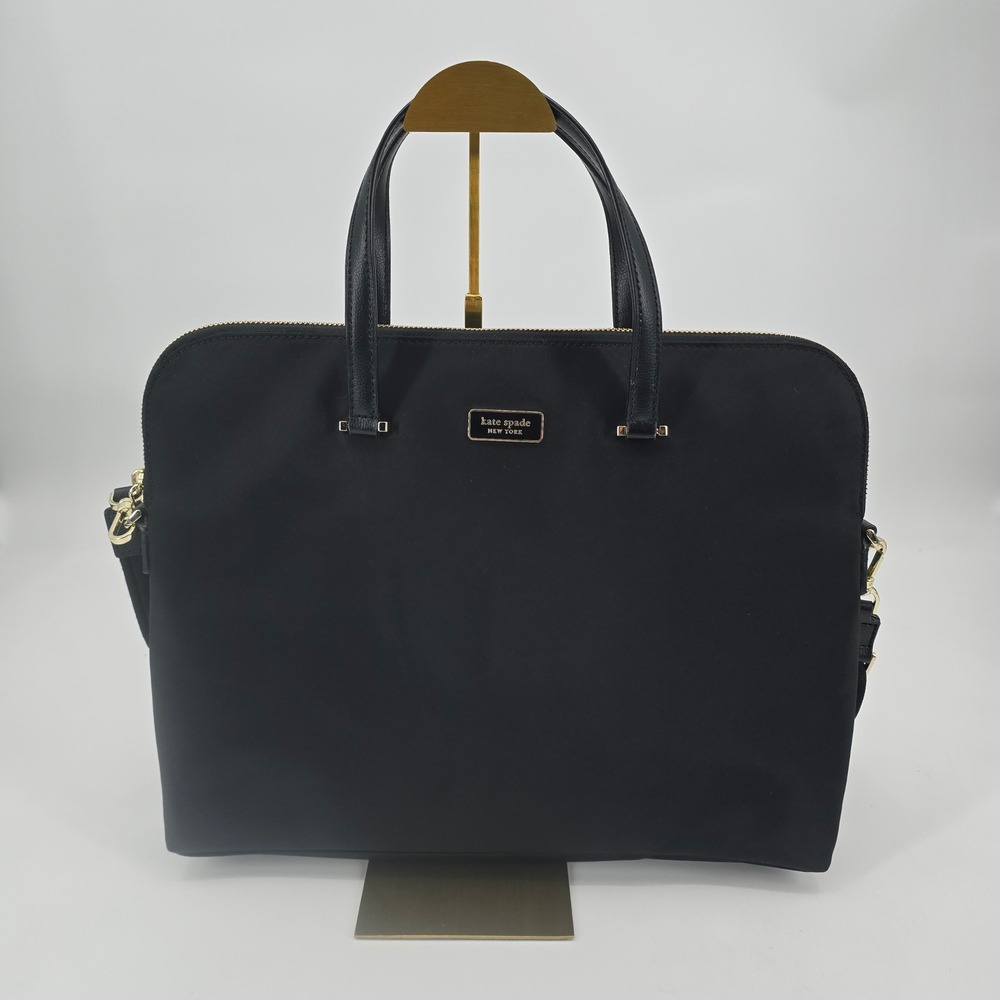 Kate Spade Daveney Blake Avenue Black Nylon Laptop Bag Briefcase Crossbody